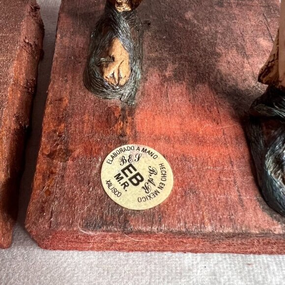 Handcrafted Paper Mache Mexican Folk Art Figurines Set Of 6 Made In Mexico READ - Picture 3 of 16